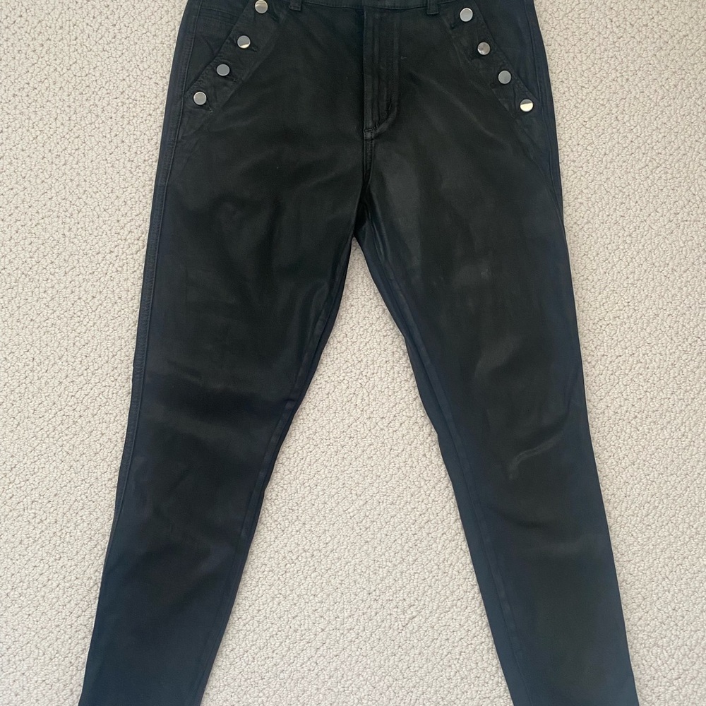 Joe's Jeans Black High-Rise Button Skinny the Georgia